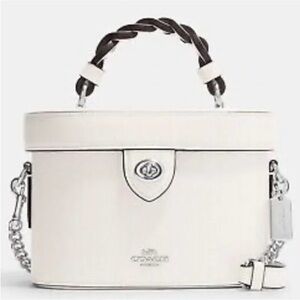 Coach Kay White Crossbody Bag with Braided Handle